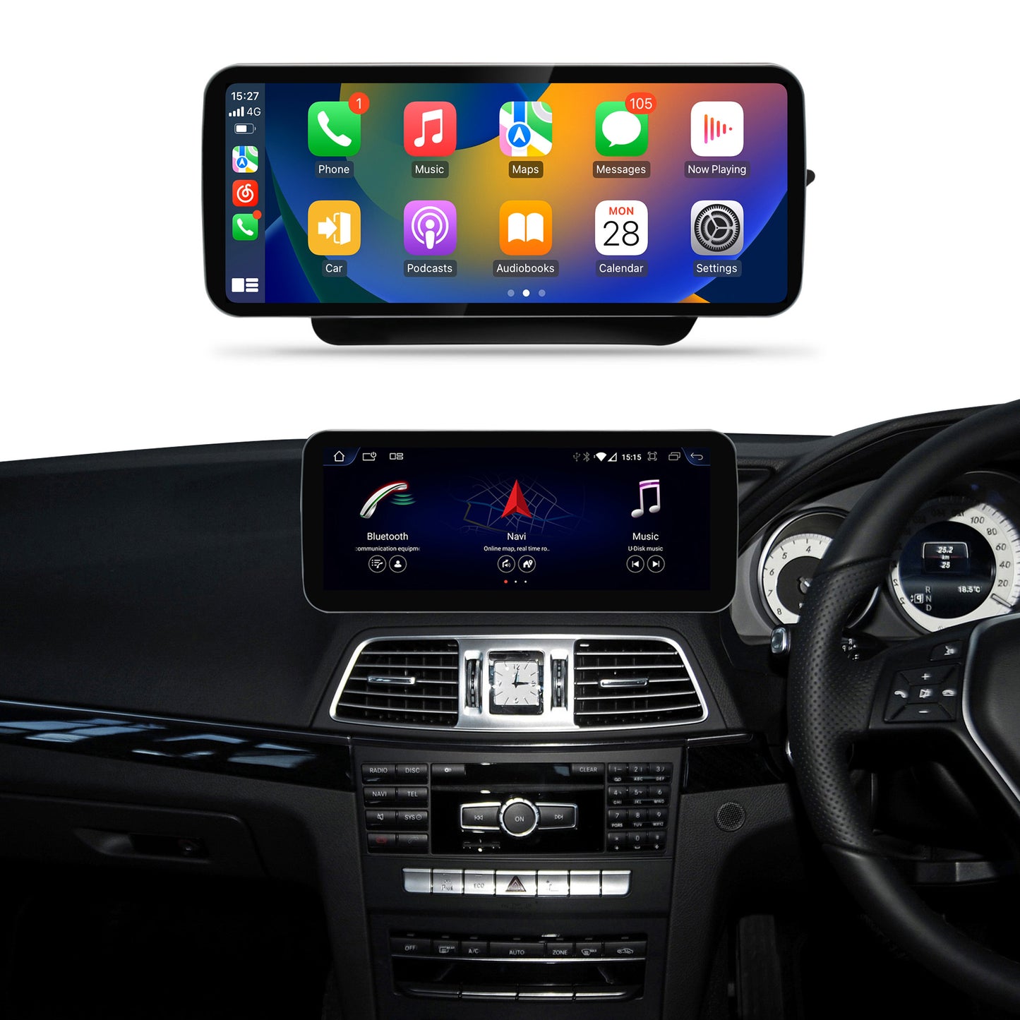 12.3" E Class Coupe C207/W212 2009-2016 RHD Mercedes Android Auto Screen