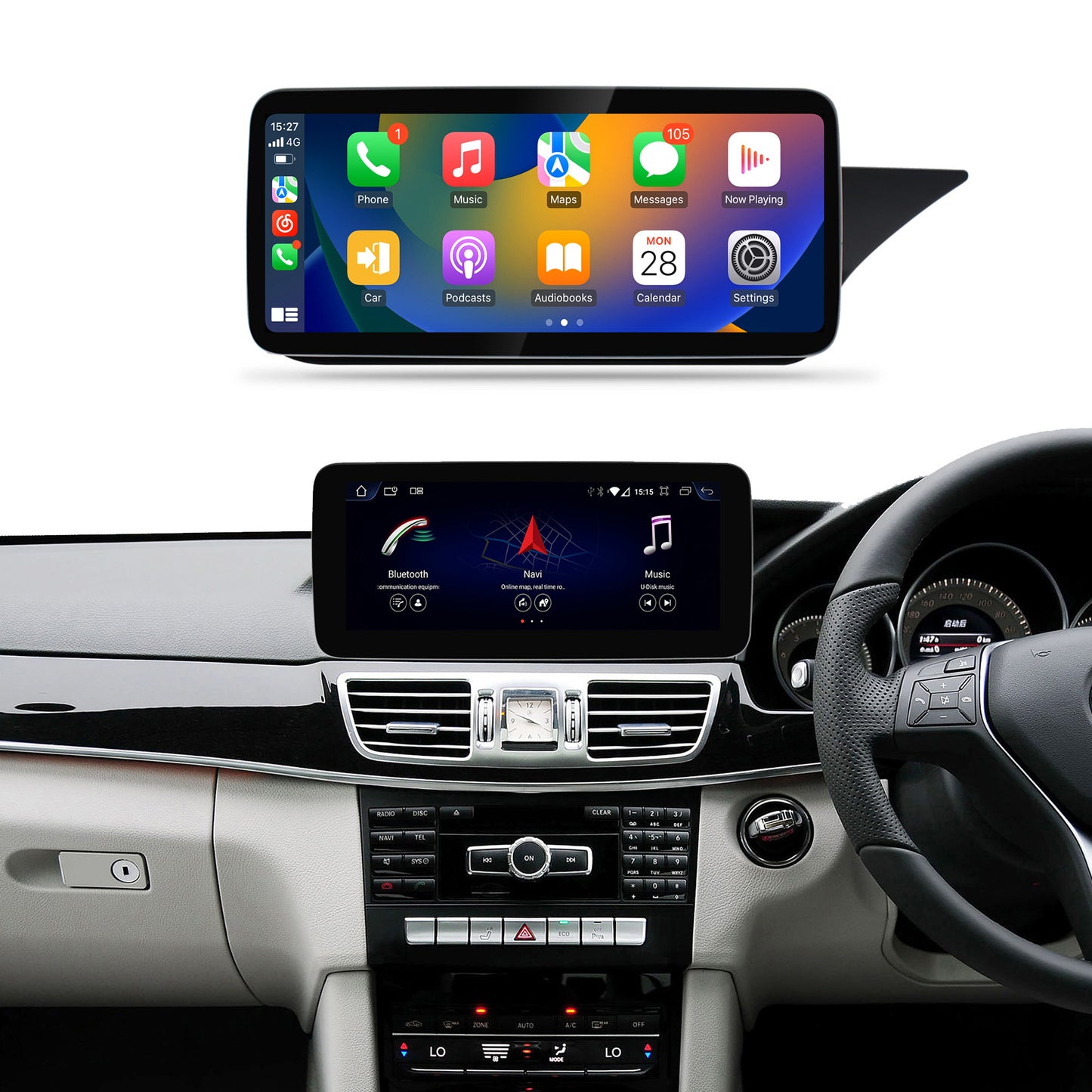 10.25'' E Class W212 RHD Sedan Mercedes Android Auto Screen | Wireless Carplay