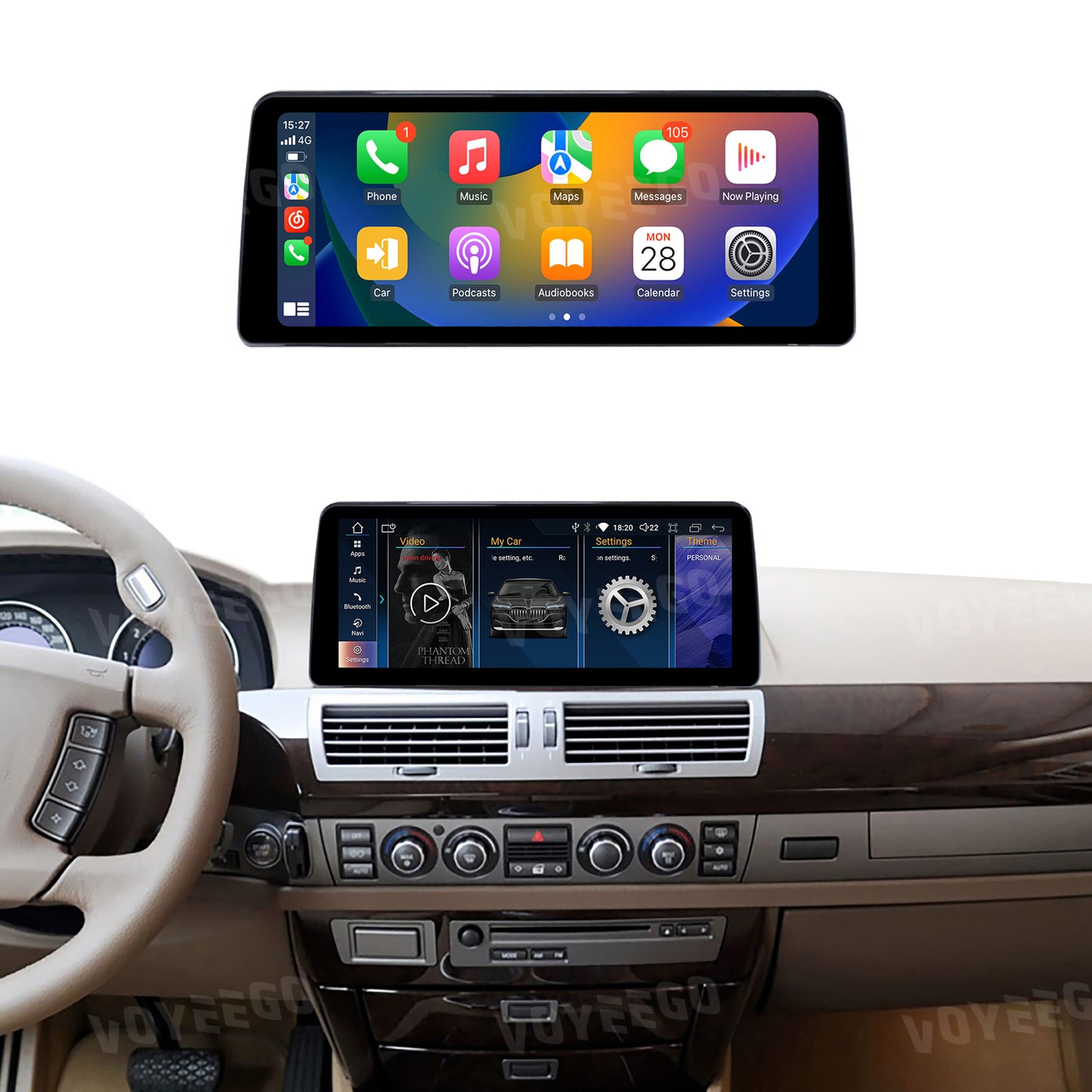 12.3 INCH BMW 7 SERIES E65 E66 ANDROID BIG SCREEN AFTER INSTALLATION