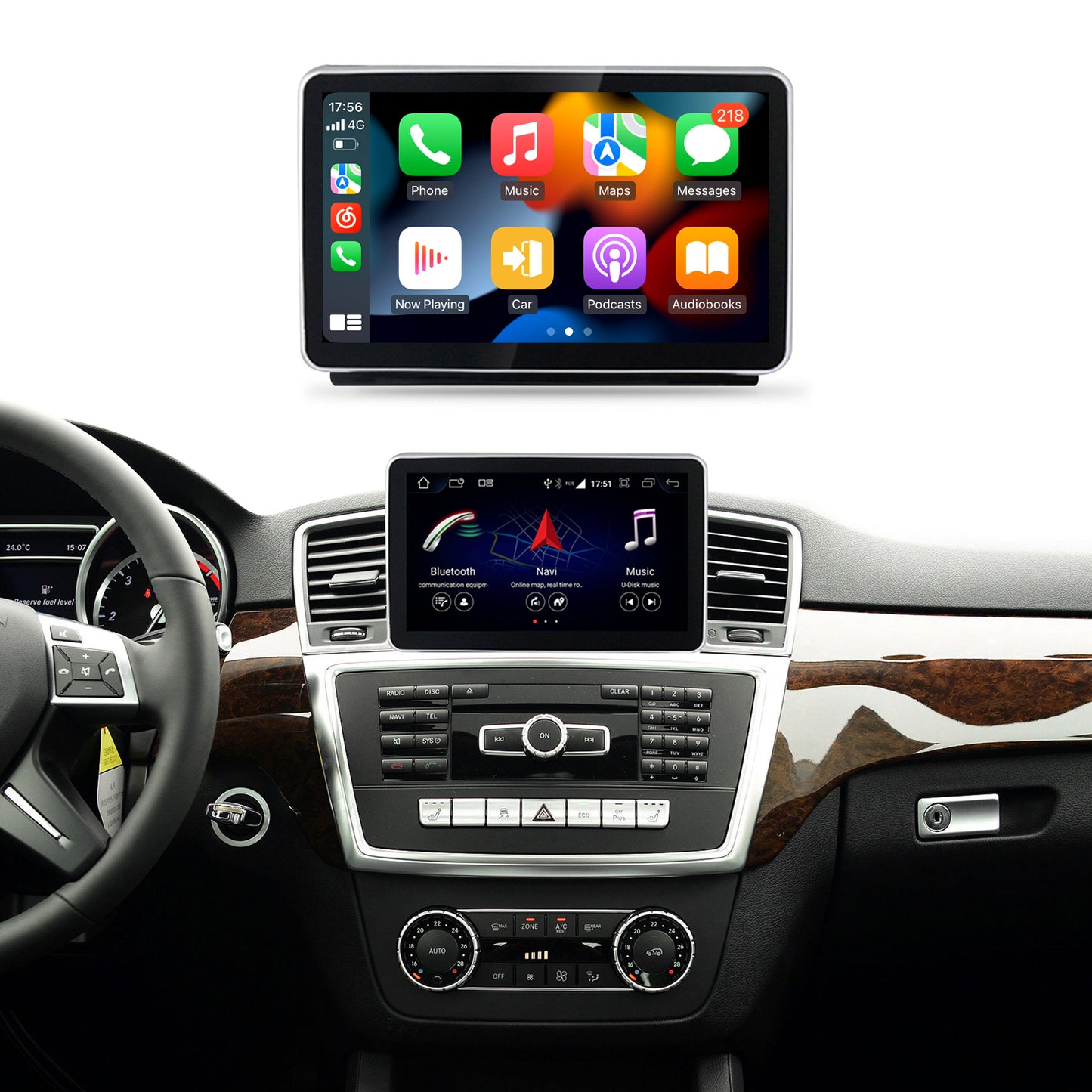 9 Inch ML GL X166 W166 Mercedes Android Auto Screen | Wireless Carplay