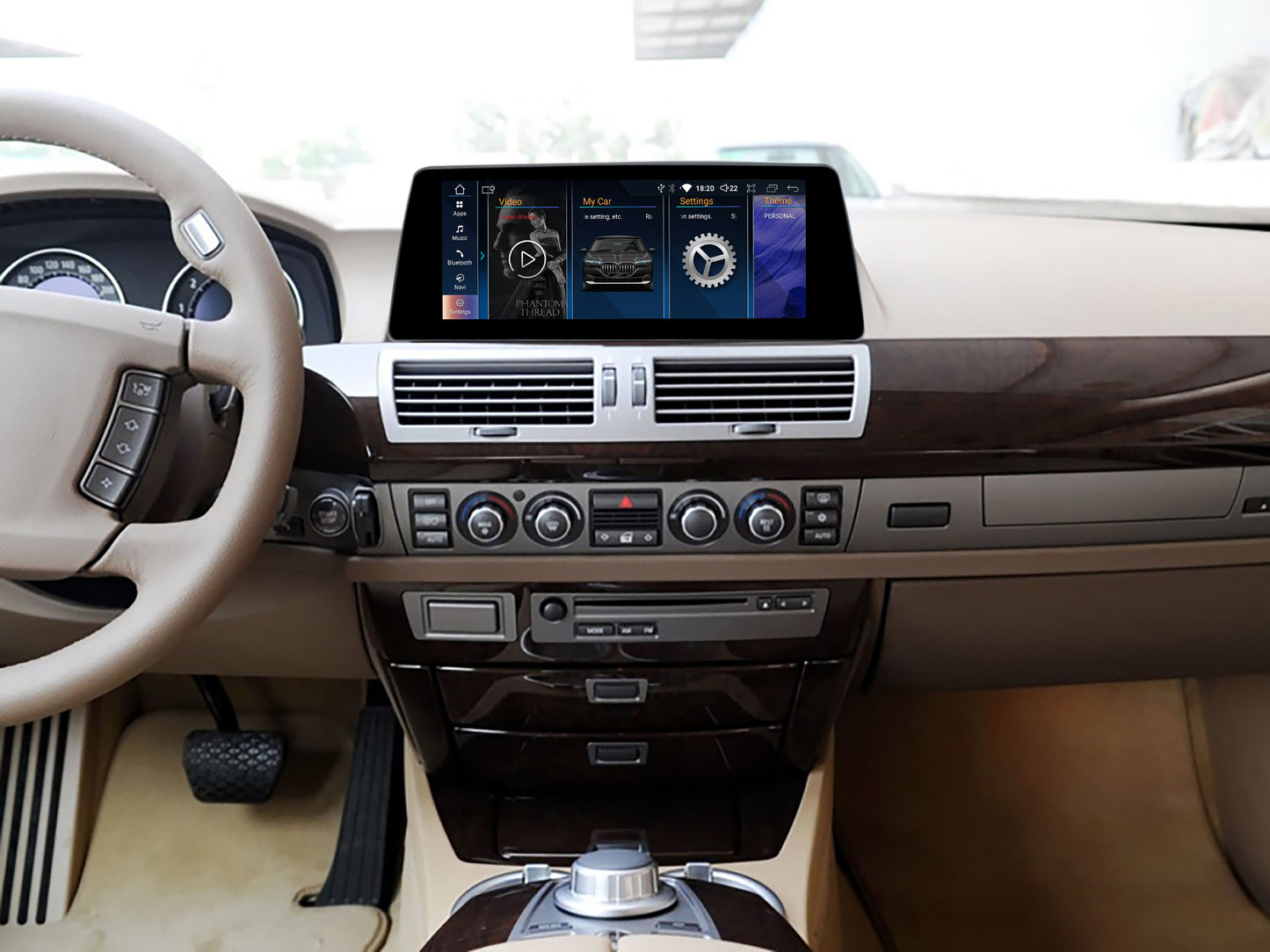 10.25 INCH CARPLAY TOUCH SCREEN FOR E65 E66 AFTER INSTALLATION