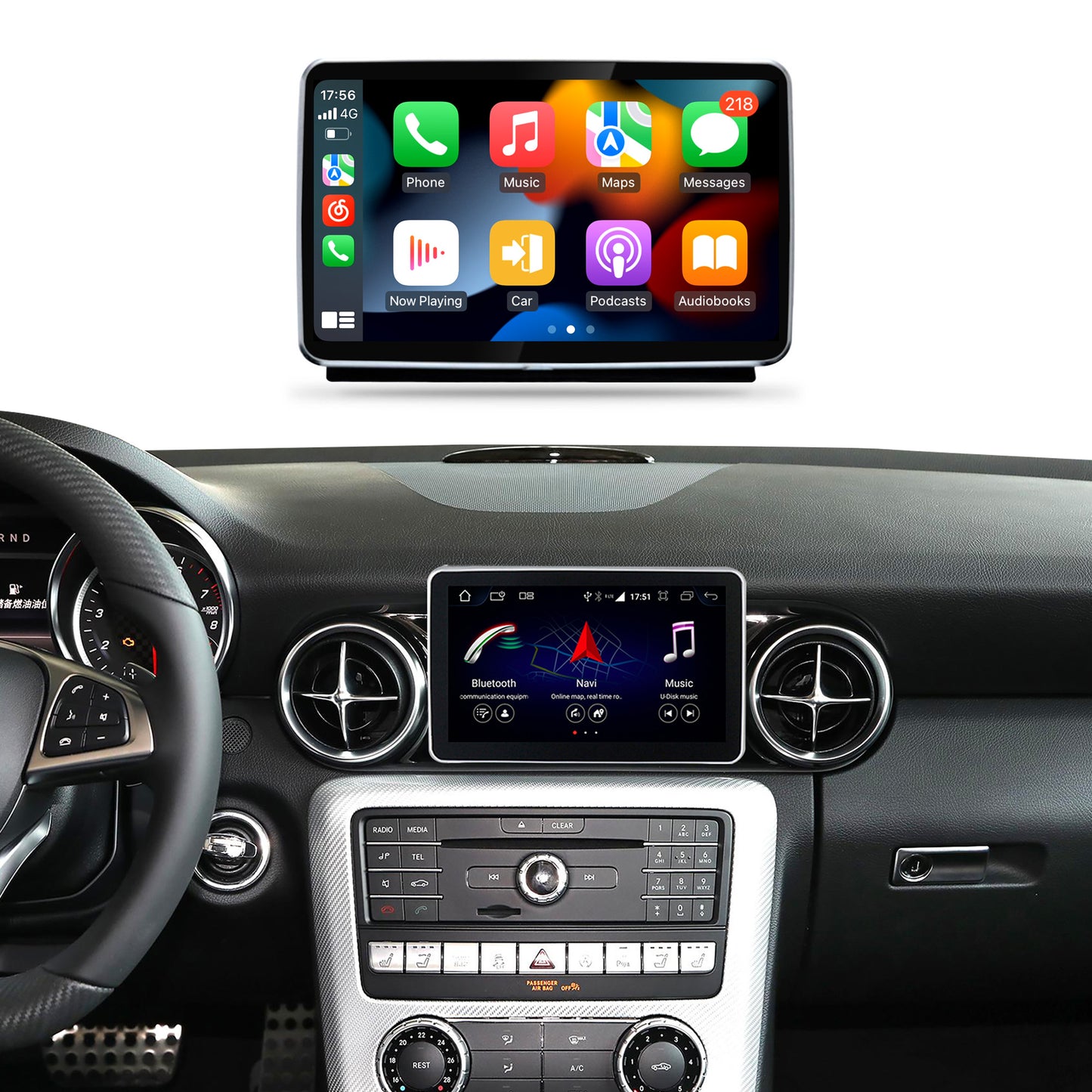 9 Inch SL SLC SLK R172 Mercedes Android Auto Screen | Wireless Carplay