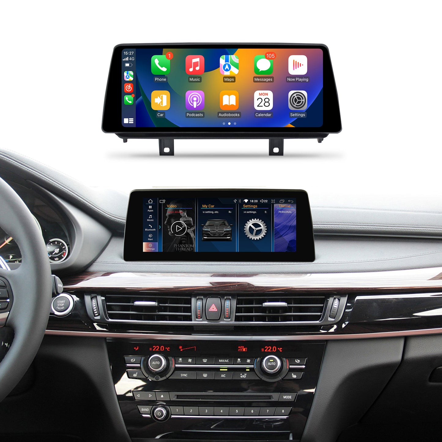 10.25 inch x5 f15 x6 f16 carplay wireless android system screen