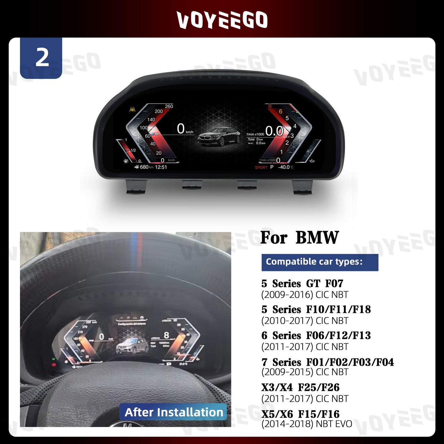 F07 F10 F06 F01 X3 F25 X4 F26 X5 F15 X6 F16 Customized Digital Cluster