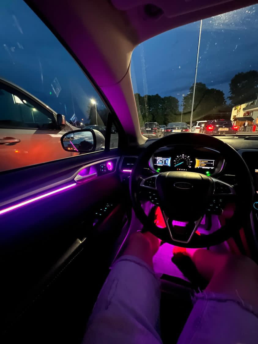 Driving at night with atmosphere built with fusion mondeo panel type ambient lighting full package