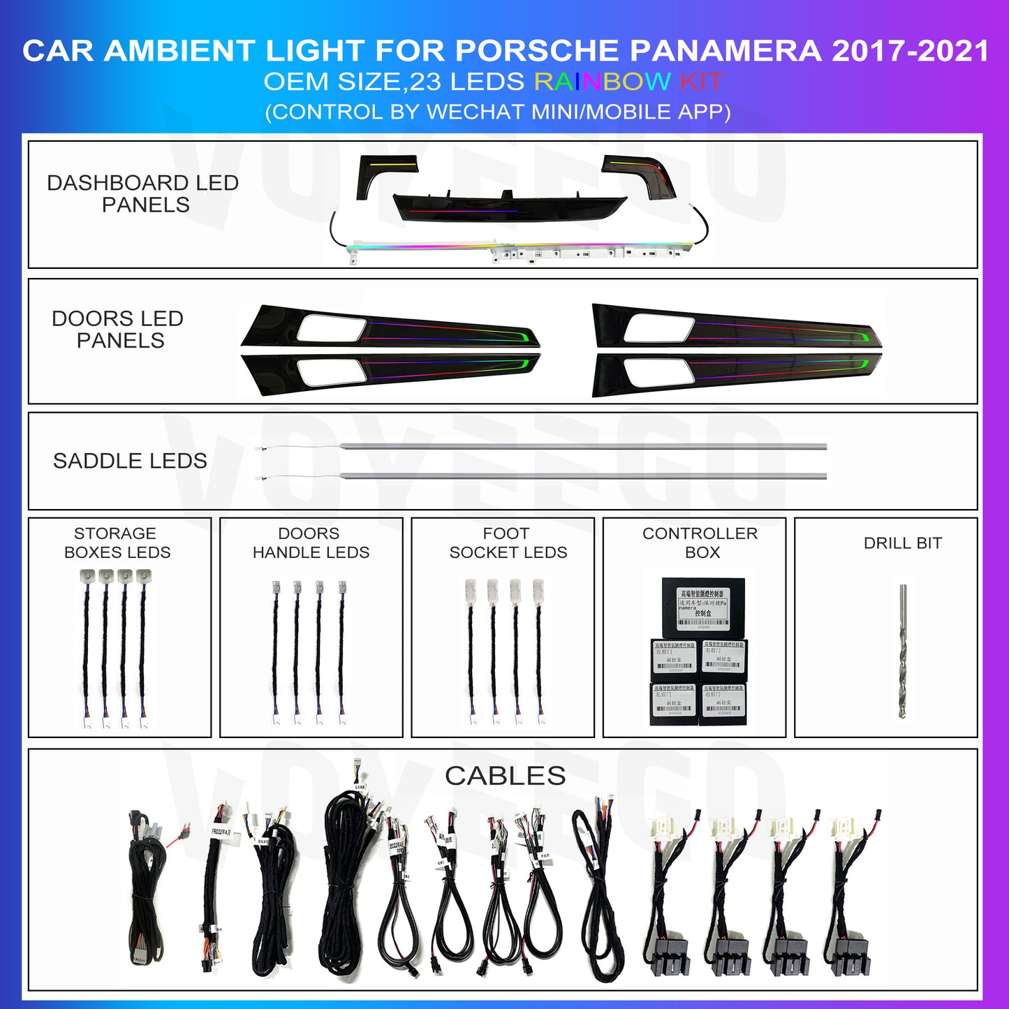 Panamera 2017-2021 Ambient Lighting Retrofit | Rainbow Kit