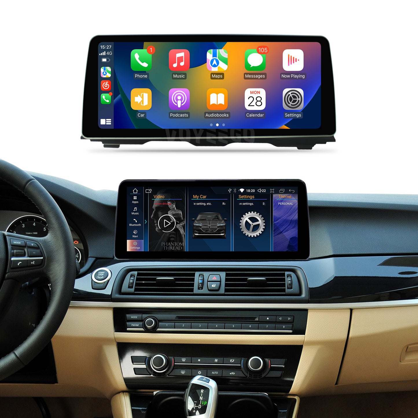 12.3 inch bmw 5 series F10 screen multimedia with wireless carplay functions