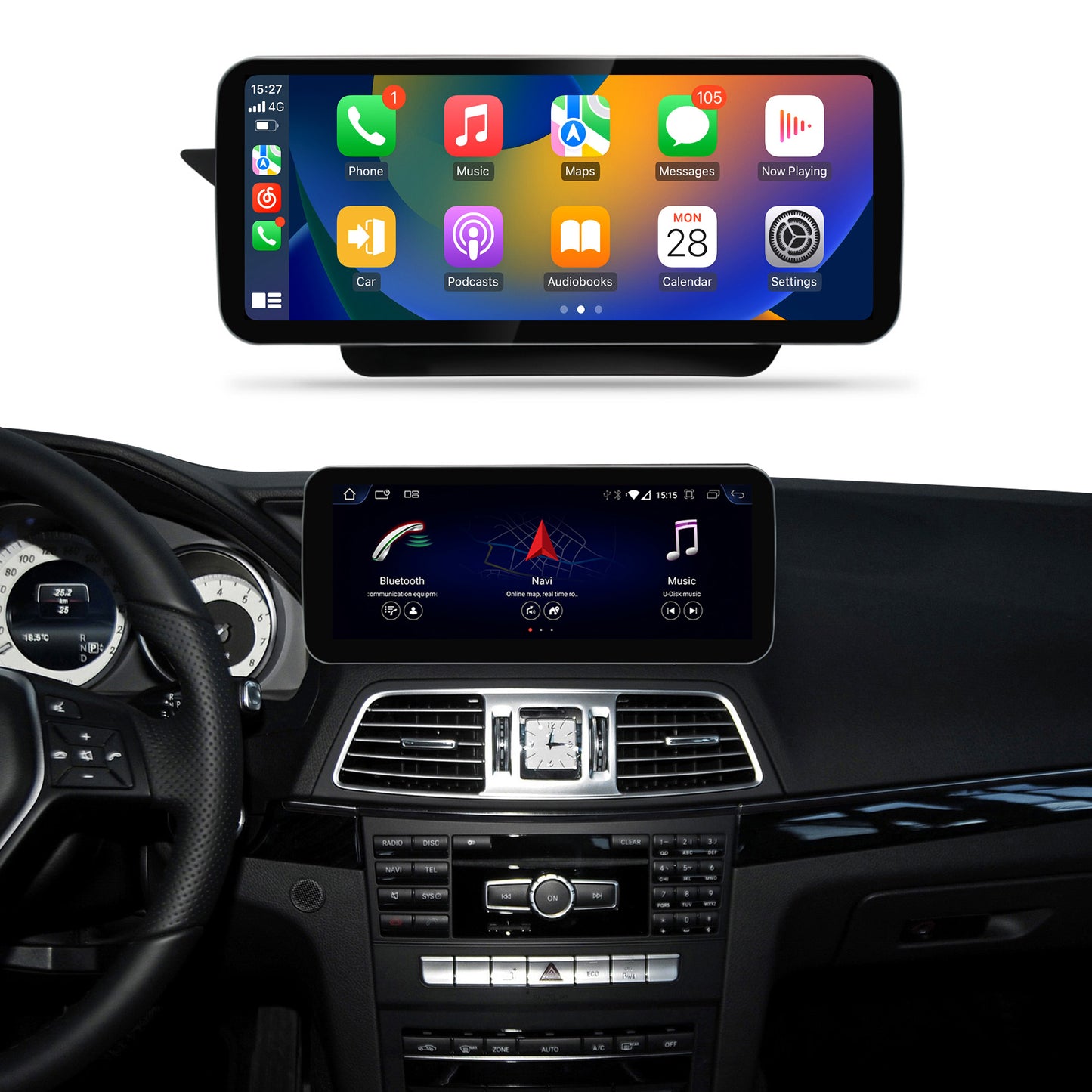 12.3" E Class Coupe C207/W212 2009-2016 LHD Mercedes Android Auto Screen | Wireless Carplay
