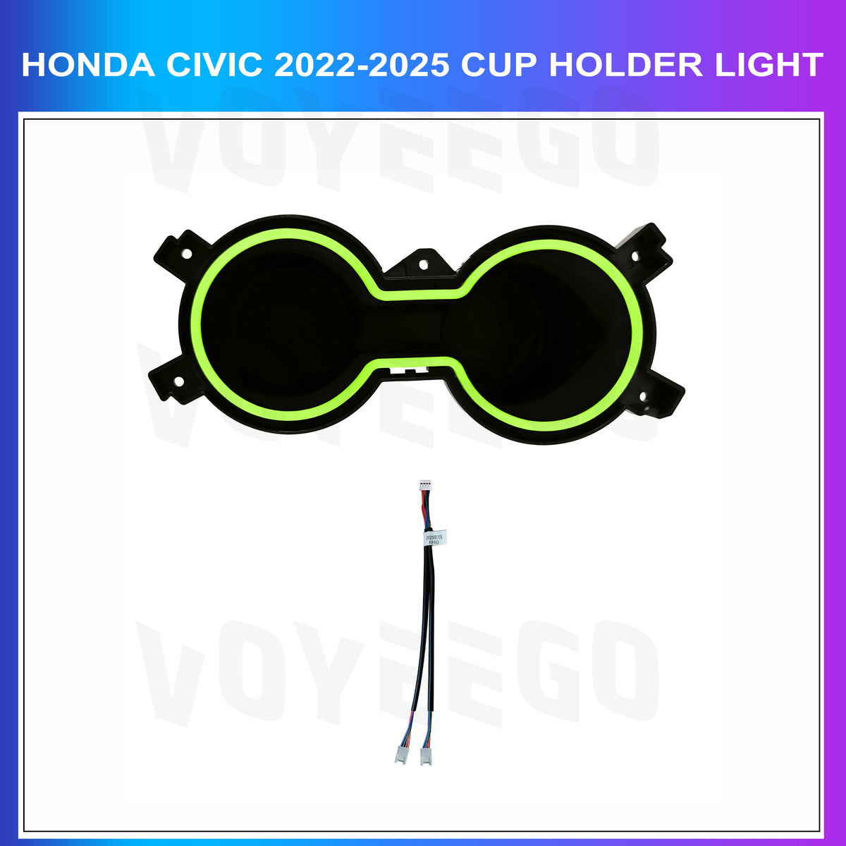 Civic 2022-2025 Saddle Cup Holder Led / Cup Holder LED Ambient Light Kit