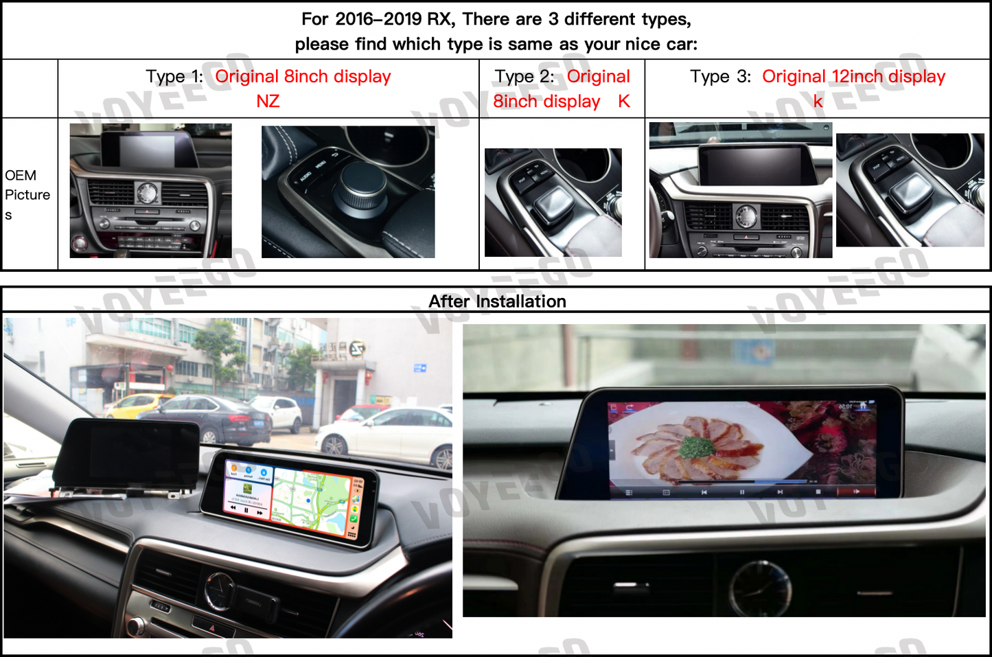 12.3" RX 2016-2019 RHD Lexus Android Screen | Wireless Carplay | 8+64GB