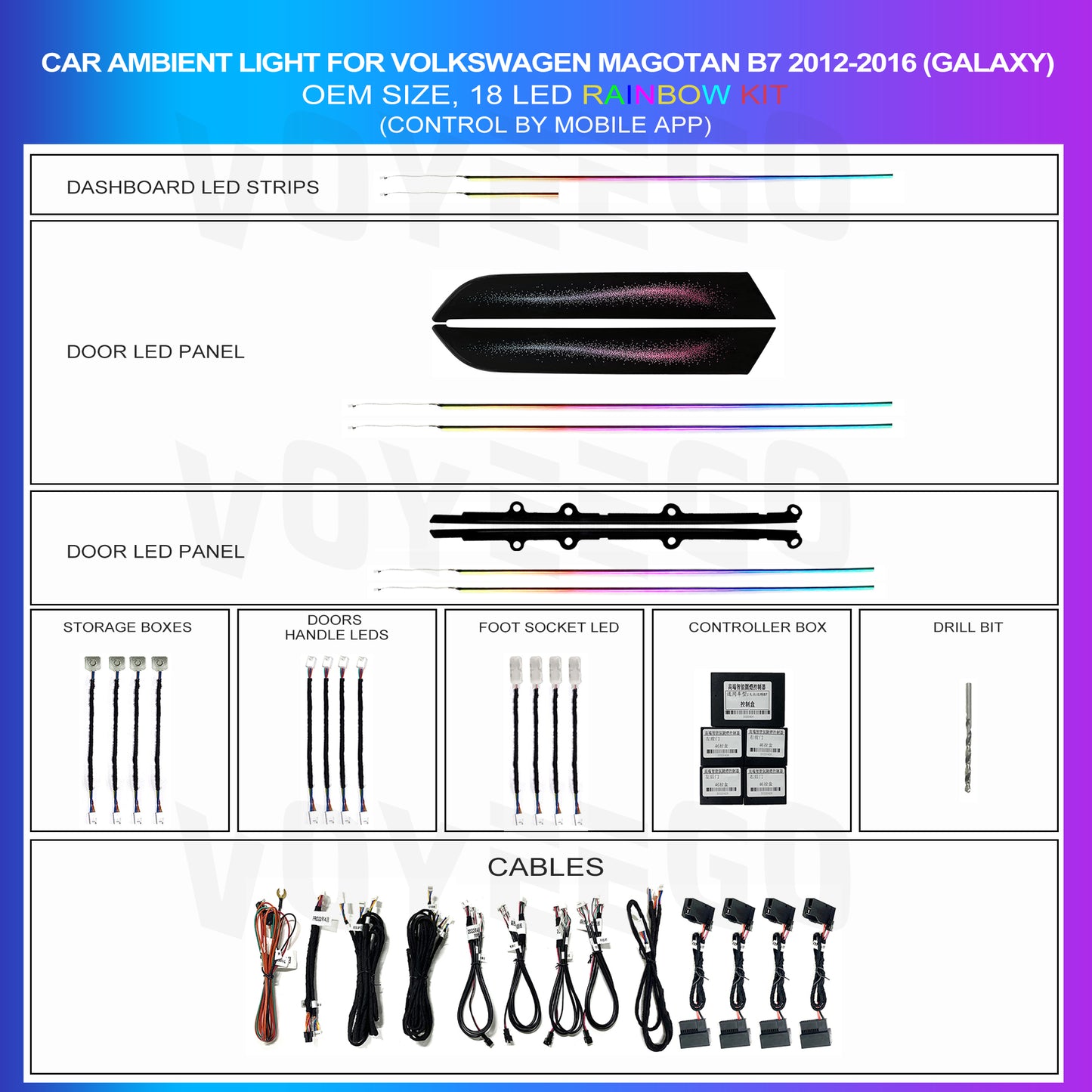 Magotan Passat B7 Ambient Lighting Kit | Galaxy