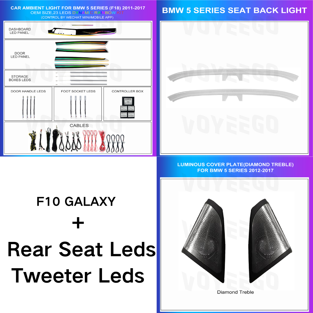 5 Series F10 F11 F18 2011-2017 Dynamic Ambient Lighting | Customized Kit