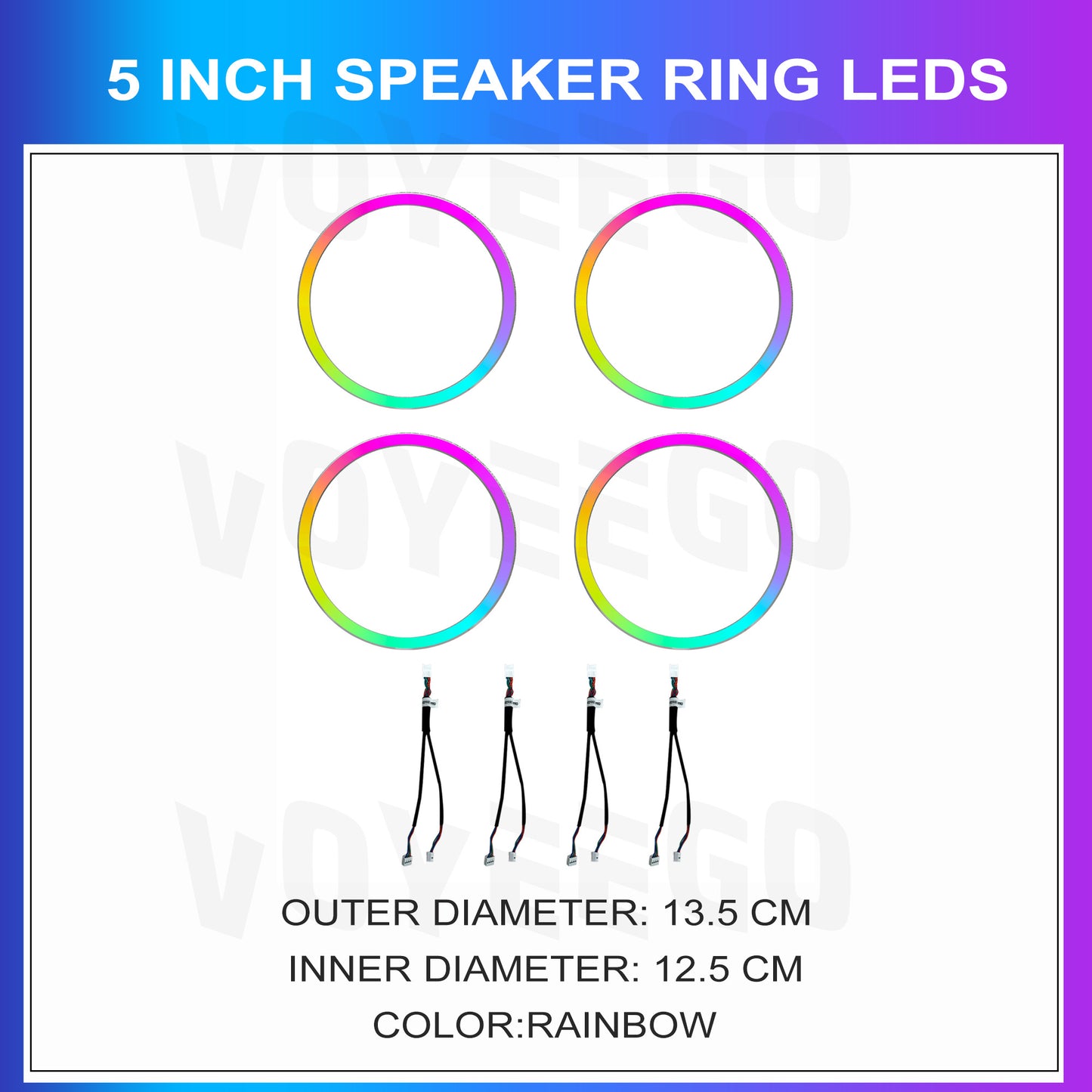Universal Speaker Ring Ambient Lighting | 64 RGB Colors