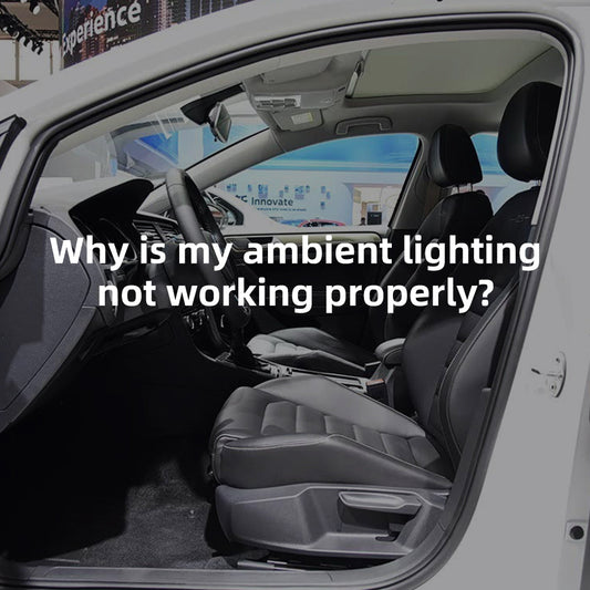 Why is my ambient lighting not working properly?