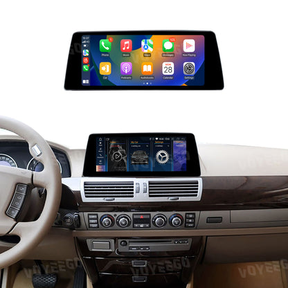 10.25 INCH BMW 7 SERIES E65 E66 aftermarket touch screen display RADIO HEADUNIT WITH WIRELESS CARPLAY AND ANDROID SYSTEM, IT CAN KEEP OEM SYSTEM AS WELL