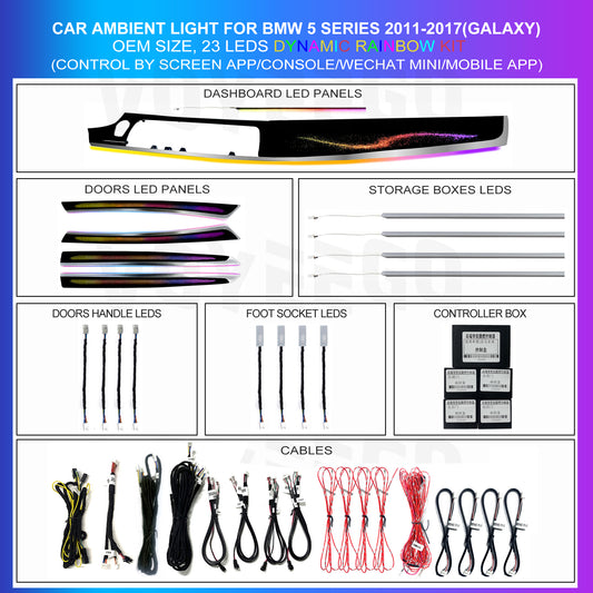 F10 Panels Rainbow Ambient Lighting Kit | Galaxy Patterns