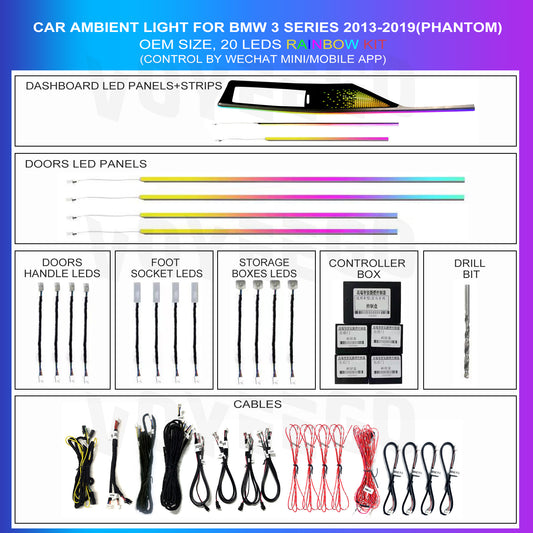 3 Series 2013-2019 Ambient Lighting 20 Leds Phantom Pattern