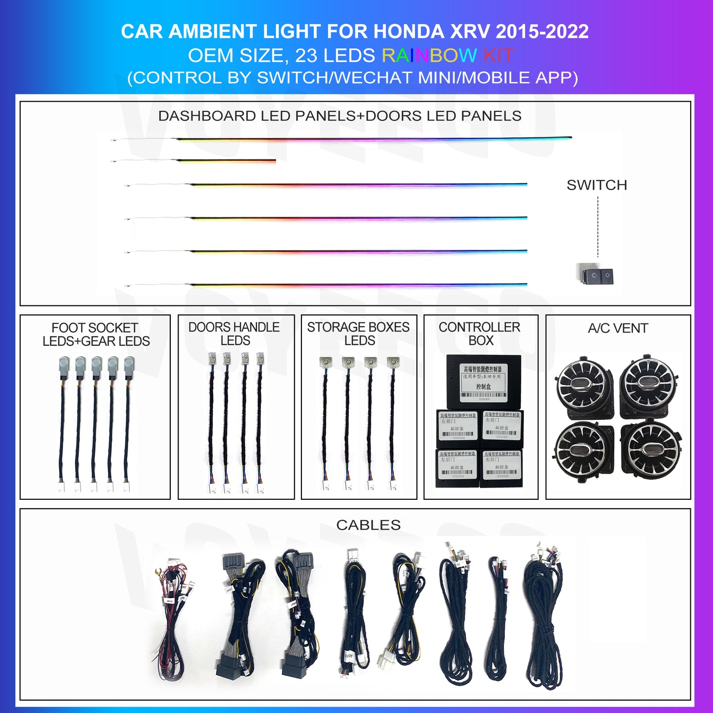 XRV 2015-2022 Ambient Lighting | Rainbow Kit