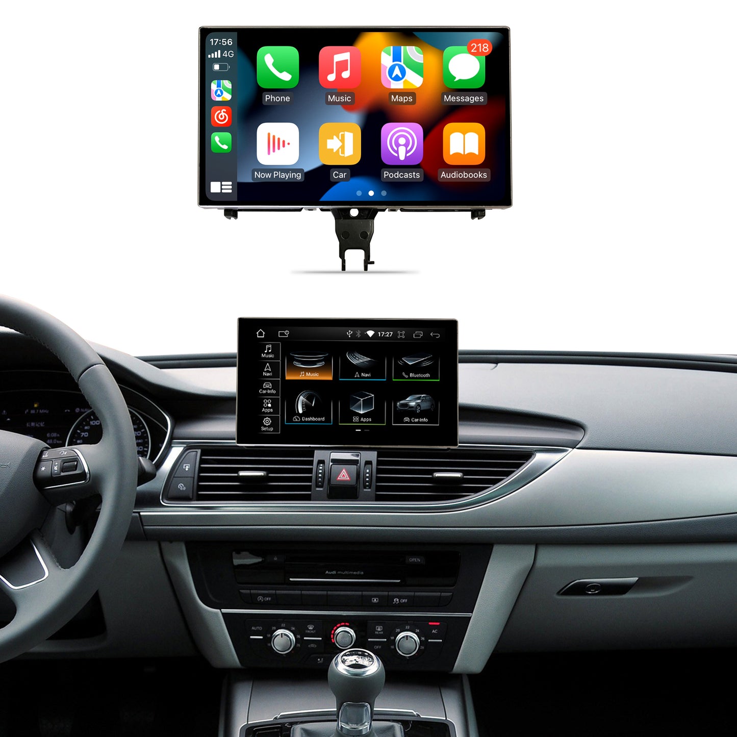 9" A6 2012-2019 Audi Android Screen | Retractable Type | OEM Style | Wireless Carplay