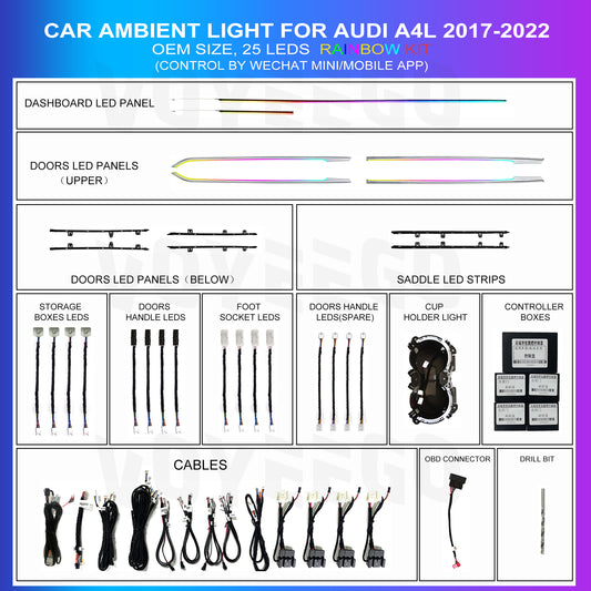 A4L 2017-2023 Ambient Lighting Kit |Rainbow