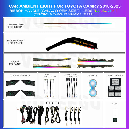 Camry 2018-2023 Ambient Lighting Kit | Galaxy Rainbow