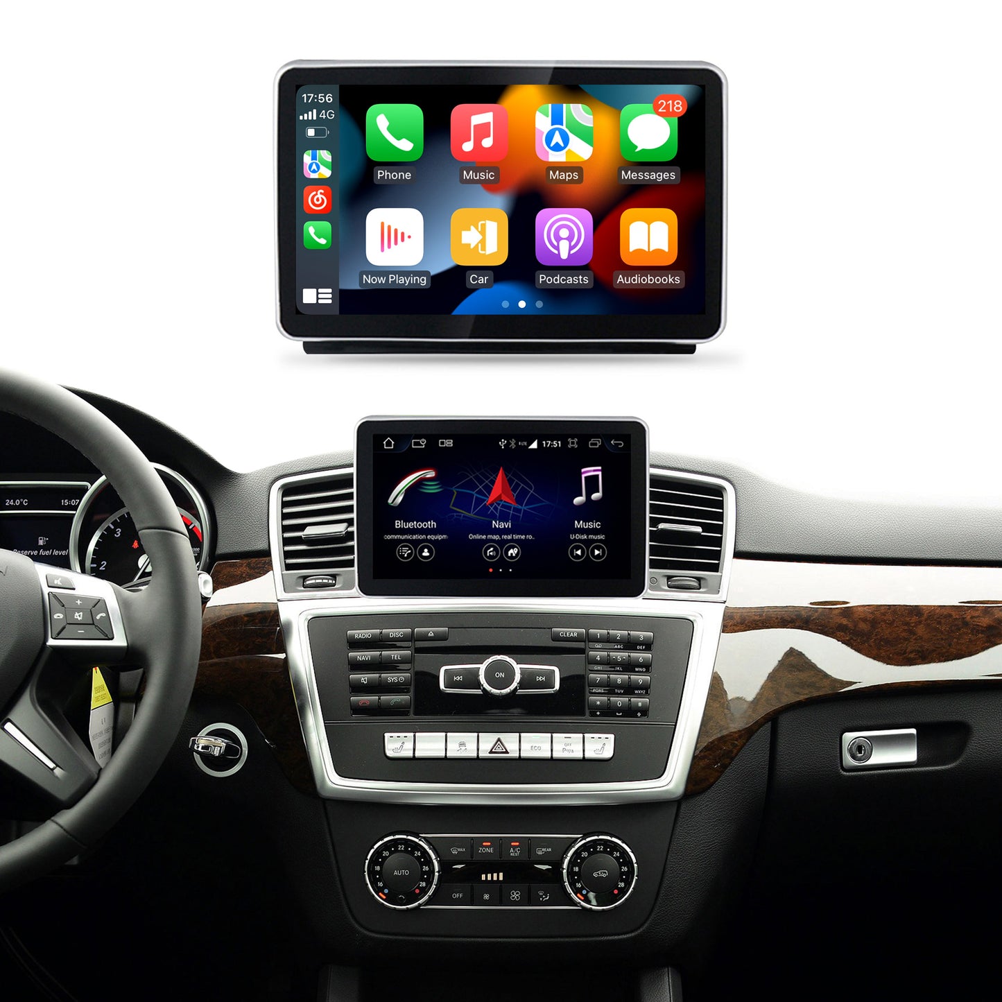 9 ML GL X166 W166 Mercedes android auto Screen