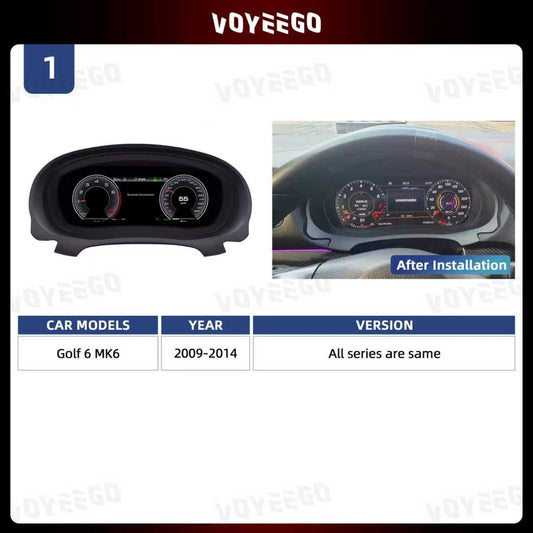 Golf 6 MK6 2009-2014 Digital Lcd Cluster