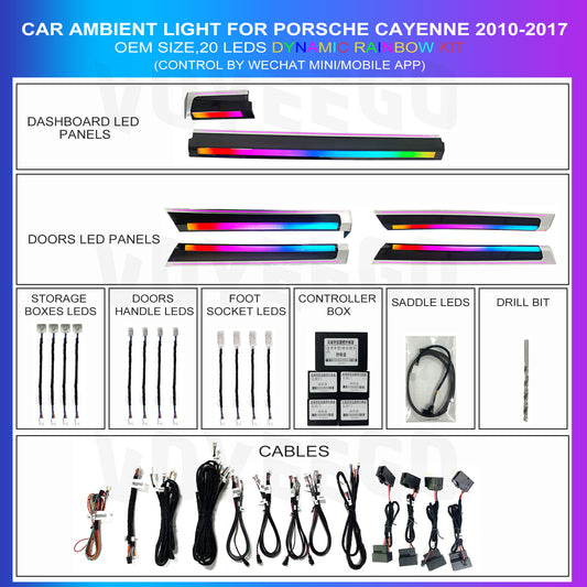 Cayenne 2010-2017 Panel Ambient Lighting | Rainbow