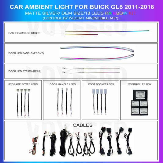 Buick GL8 2011-2019 Interior Mood Lighting Kit Music Rhythm Support