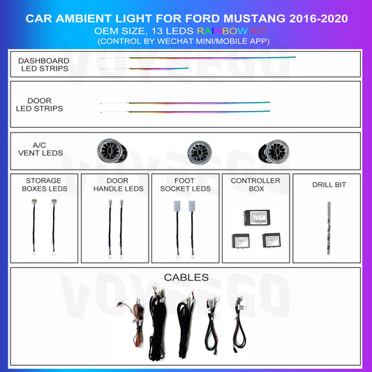 Mustang 2016-2020 Interior Ambient Lights with Speakers Lighting