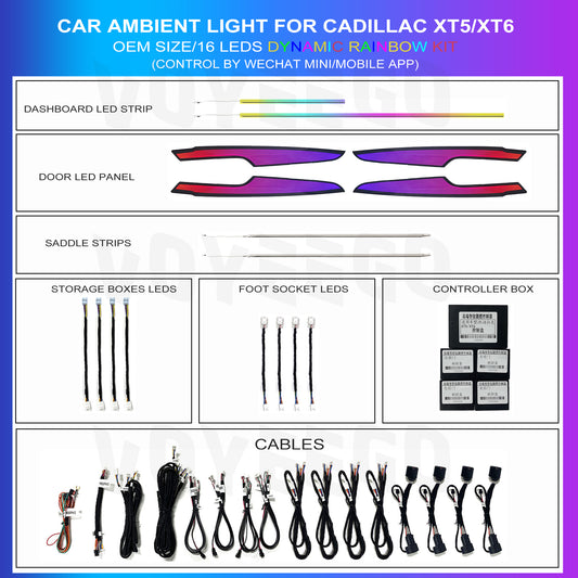 XT5/XT6 Ambient Lighting Interior | Dynamic Rainbow