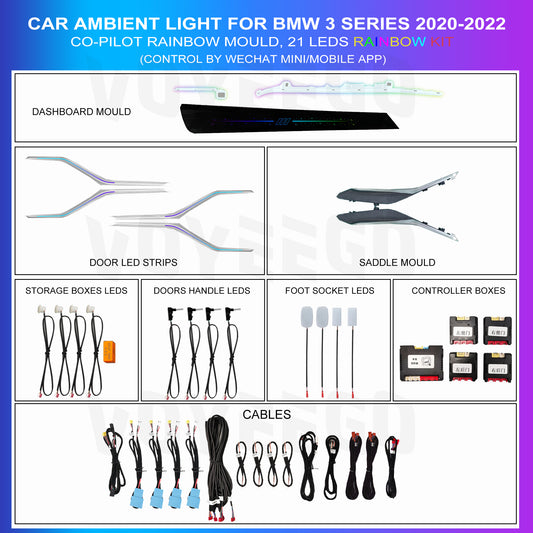 3 Series G20 2020-2022 Ambient Lighting Co-Pilot Mould | 21 Leds