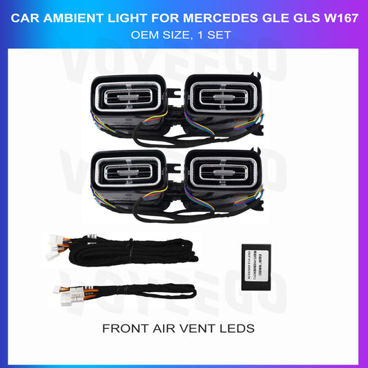 W167 GLE X167 GLS Air Vent Front Leds | Interior Ambient Lighting | 64RGB Colors