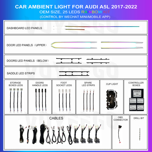 A5L 2017-2022 Ambient Lighting Original Retrofit | Rainbow