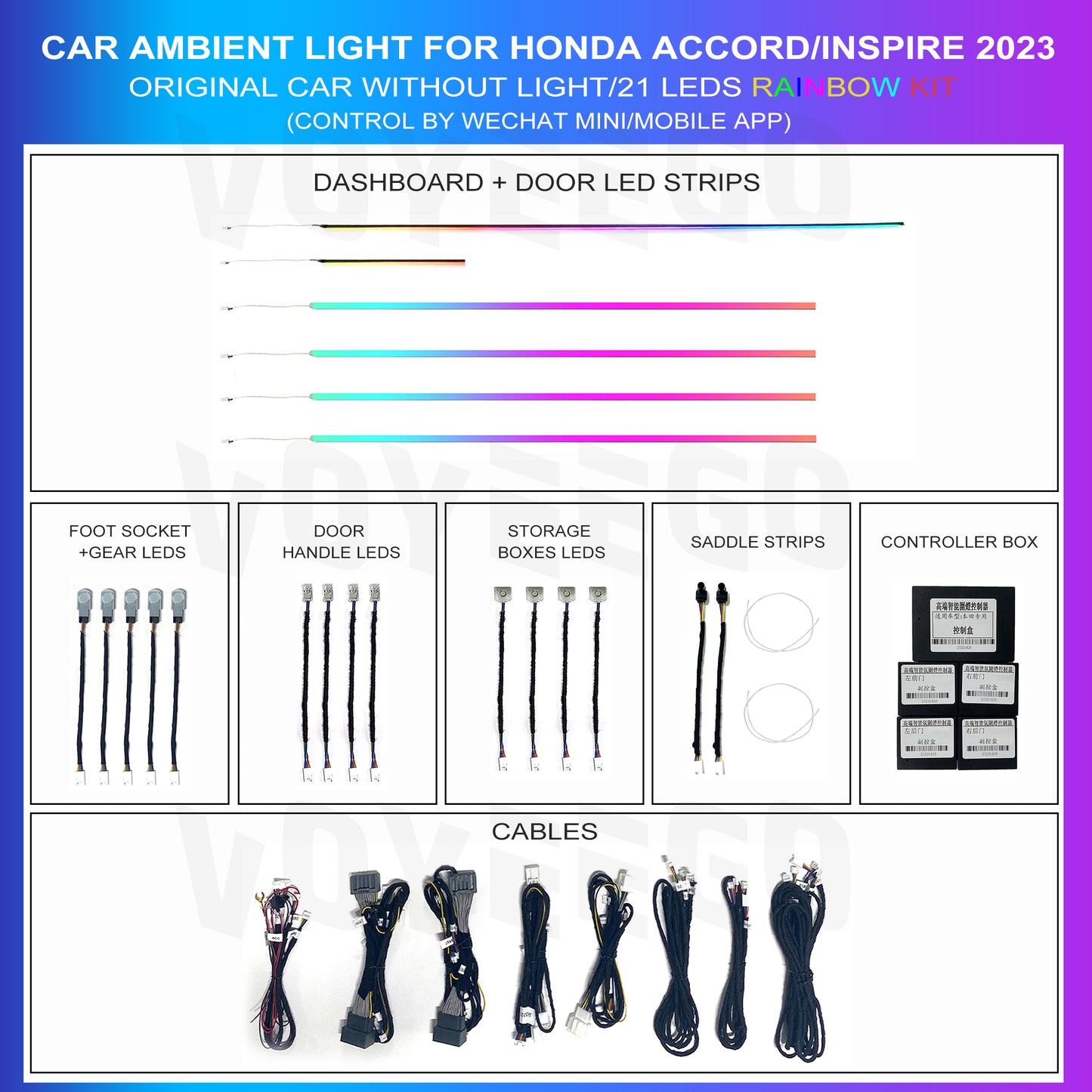 Accord Inspire 2023 Original car without Ambient light Strip Kit