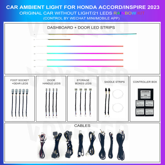 Accord Inspire 2023 Original car without Ambient light Strip Kit