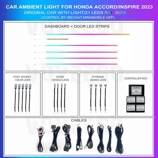 Accord Inspire 2023 Original Car with Ambient Light Strip Kit