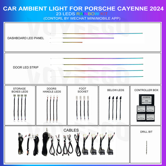 Cayenne 2024 Exterior Ambient Lighting Kit | Rainbow