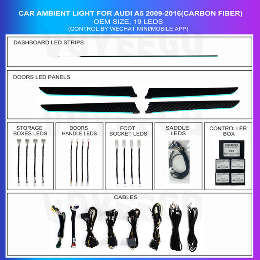 A5 2009-2016 Ambient Lighting | Carbon Fiber