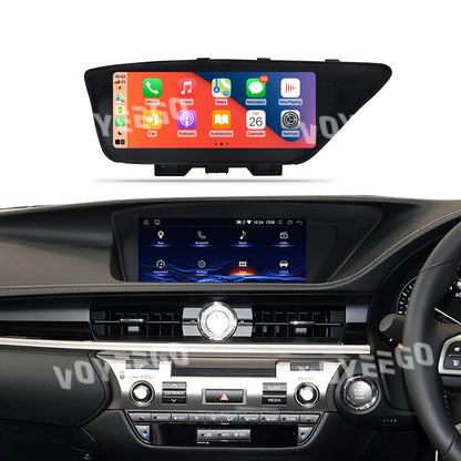 An customized aftermarket touch screen display mounted for Right hand drive Lexus ES from year 2013 to 2018, and it's plug and play with android system, can watch online video such as youtube on it