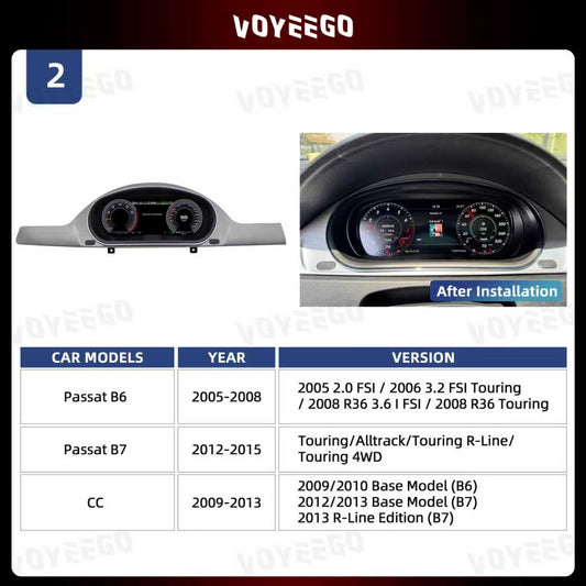 Passat B6 B7 CC Digital Lcd Cluster