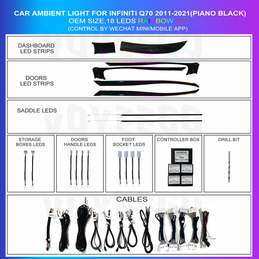 Infiniti Q70/Q70L 2013-2021 Ambient Lighting Rainbow