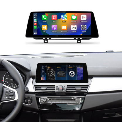 10.25 inch bmw 2 series f22 f45 aftermarket android carplay touch screen added ambient lighting control app and multiple applications, and keep oem functions
