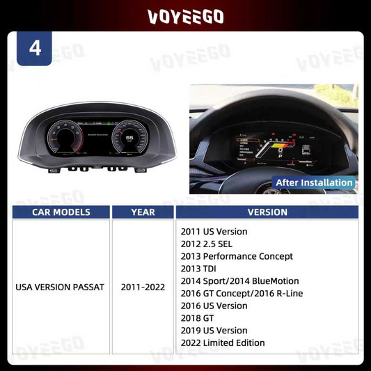 Passat USA Version 2011-2022 Digital Lcd Cluster