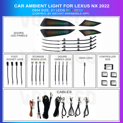 NX 2022-2025 64 Colors 21 Leds Ambient Lighting | Rainbow