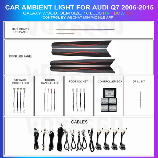 Q7 2010-2015 Ambient Lighting | Galaxy Rainbow