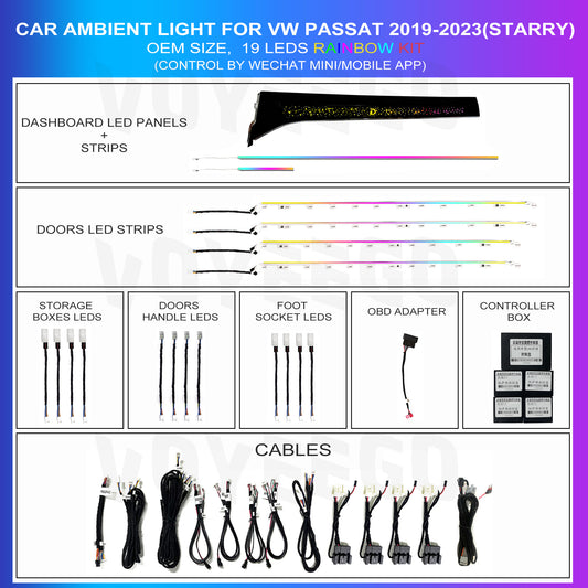 Passat 2019-2023 Ambient Lighting Kit | Starry Pattern