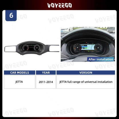 12.3 Inch Jetta 2011-2014 Digital Cluster LCD Dashboard Speedometer