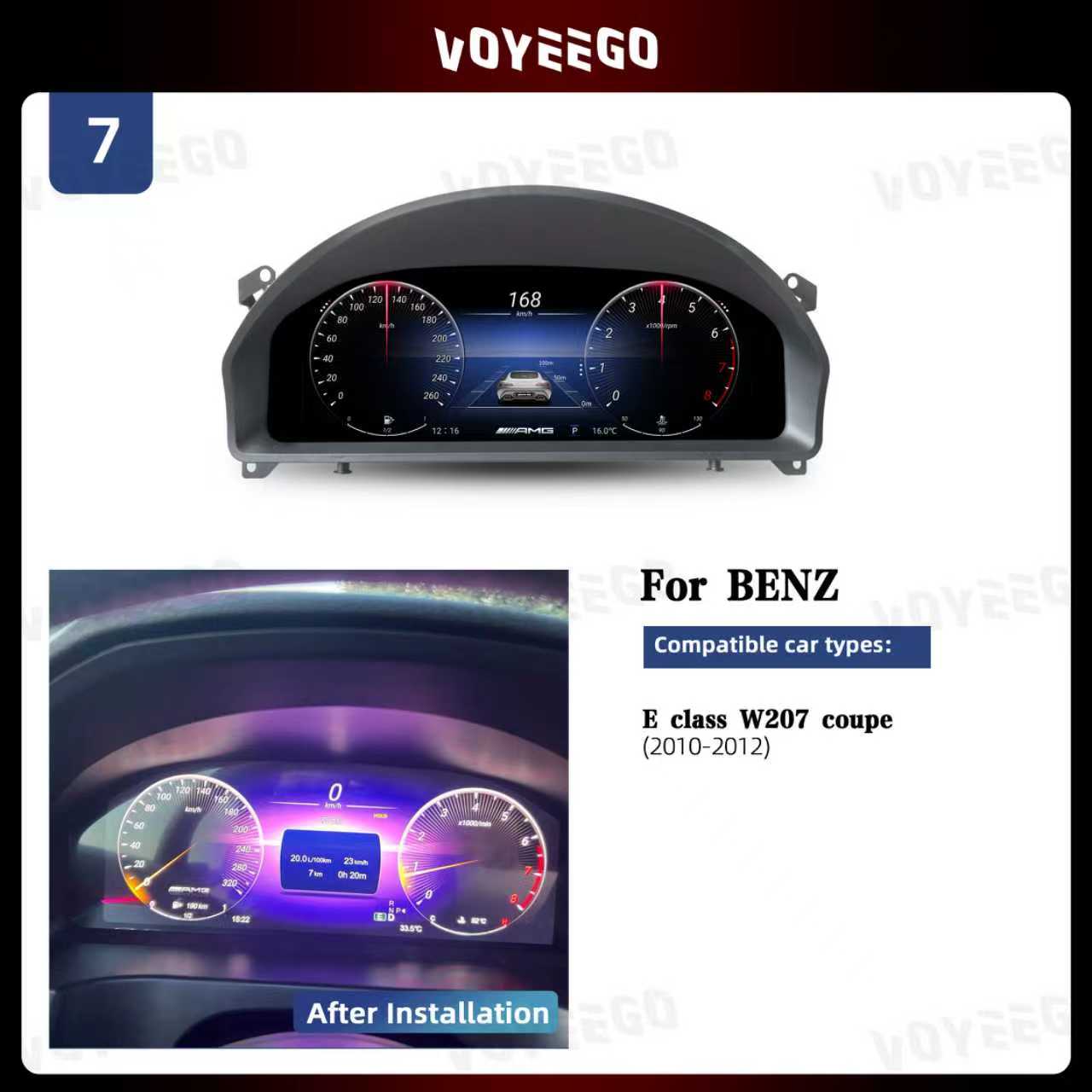 E Class W207 Coupe 2010-2012 Digital Cluster Upgrade