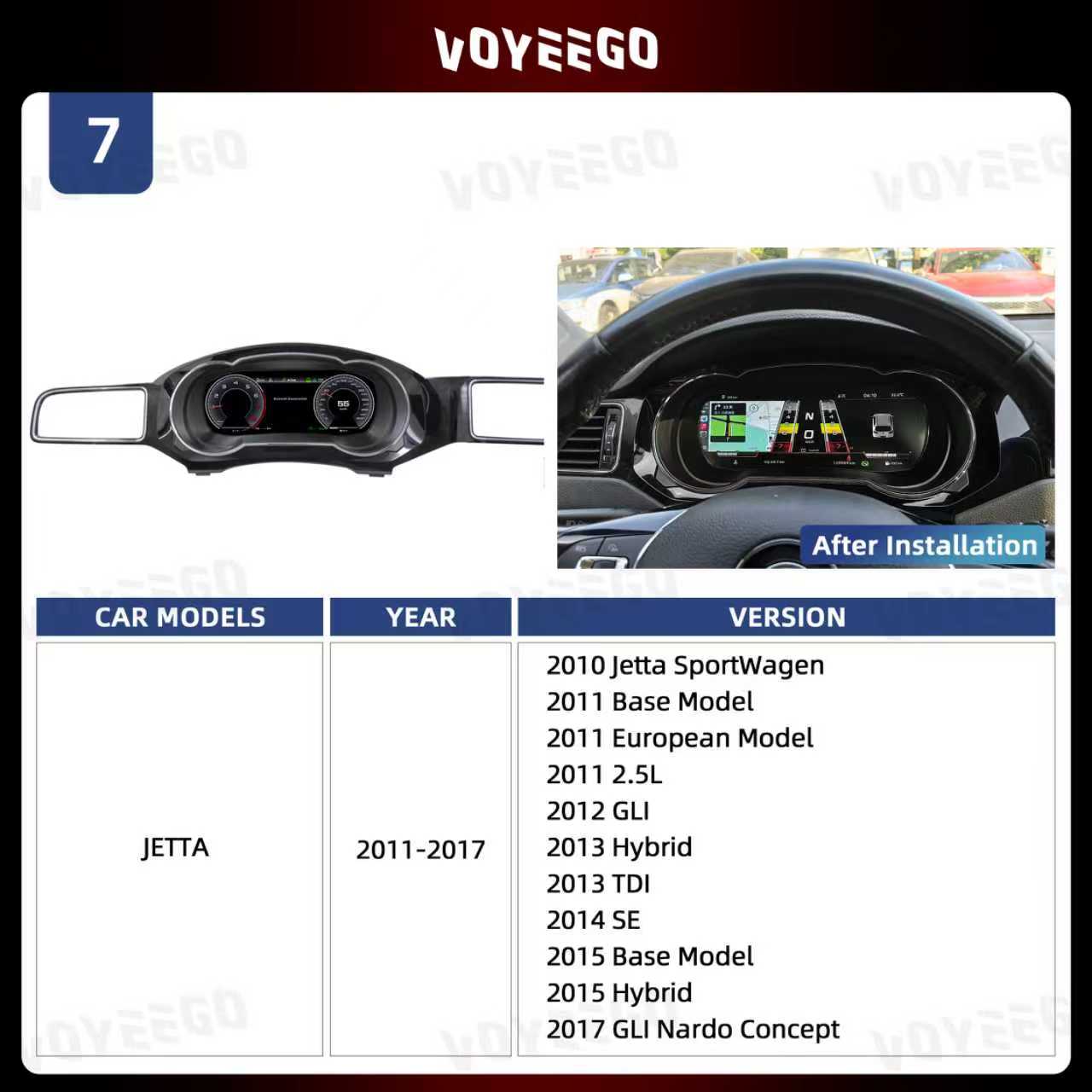 12.3 Inch Jetta 2011-2017 Digital Cluster LCD Dashboard Speedometer